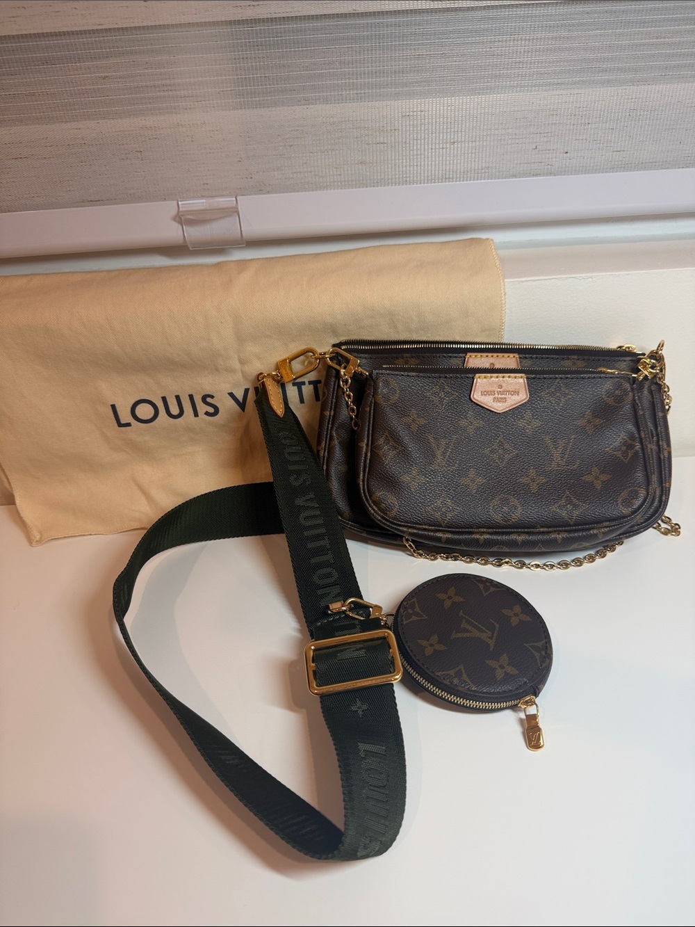Louis Vuitton Monogram Multi-Pochette Accessoires - Green Belt